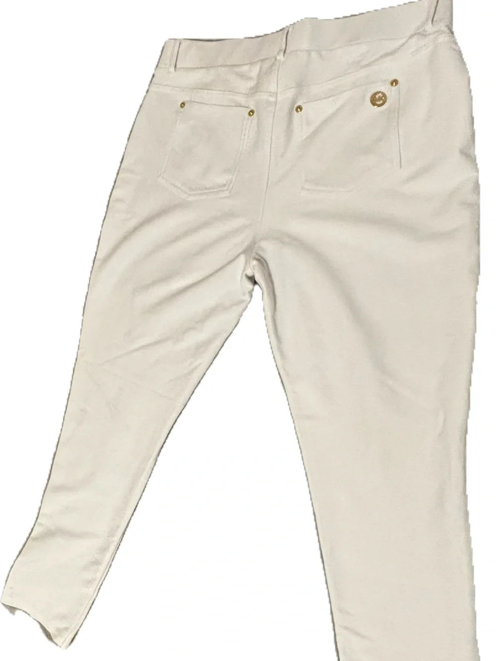 Women’s White Stretch Classic Fit Pants